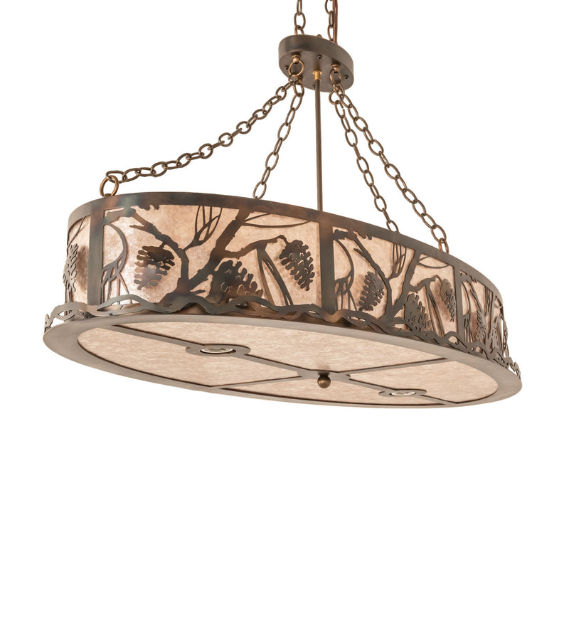 Meyda Tiffany 247419 Eight Light Pendant, Dark Burnished Antique Copper