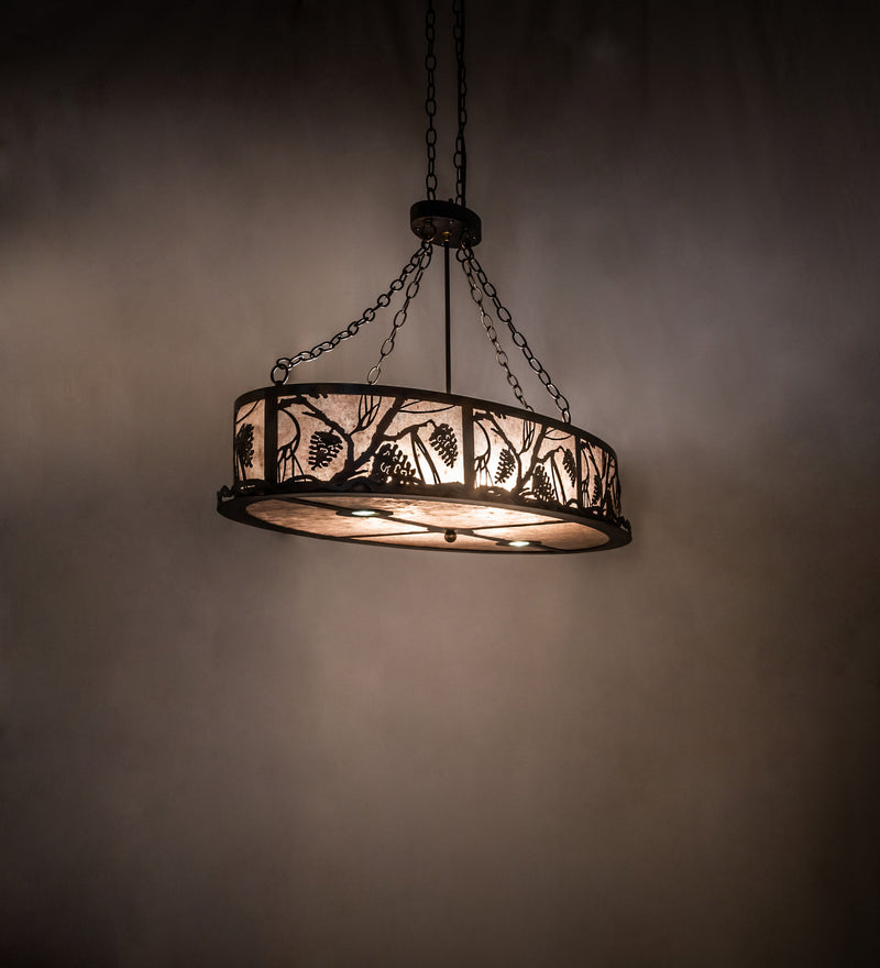 Meyda Tiffany 247419 Eight Light Pendant, Dark Burnished Antique Copper