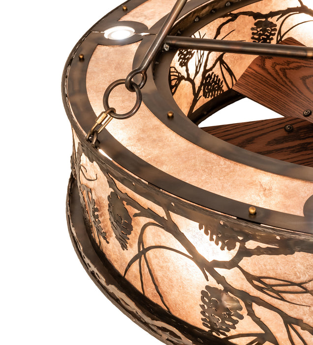 Meyda Tiffany 247420 16 Light Chandel-Air, Dark Burnished Antique Copper