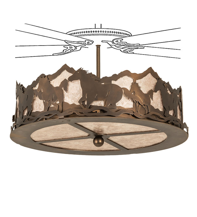 Meyda Tiffany 247427 LED Fan Light, Antique Copper