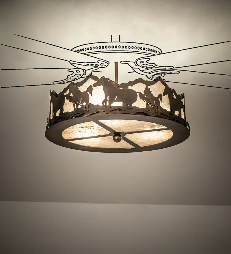 Meyda Tiffany 247427 LED Fan Light, Antique Copper