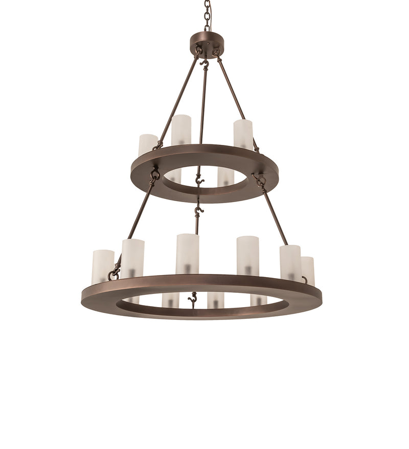 Meyda Tiffany 247664 18 Light Chandelier, Mahogany Bronze