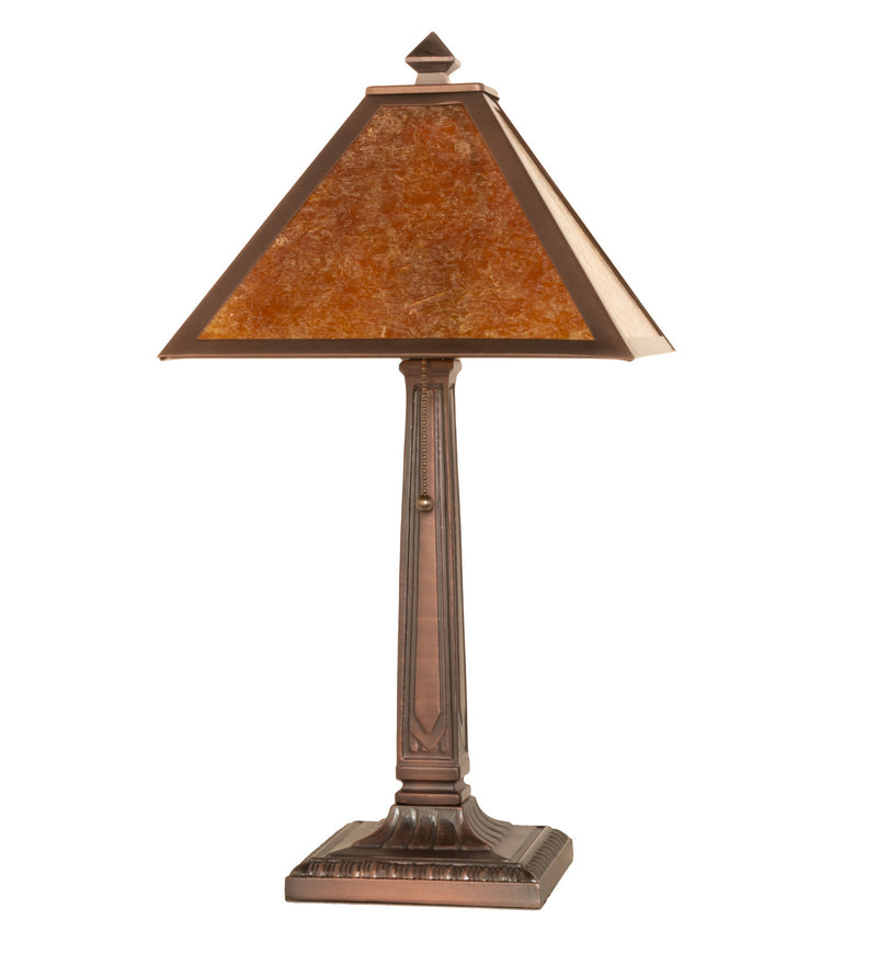 Meyda Tiffany 248804 One Light Table Lamp, Mahogany Bronze