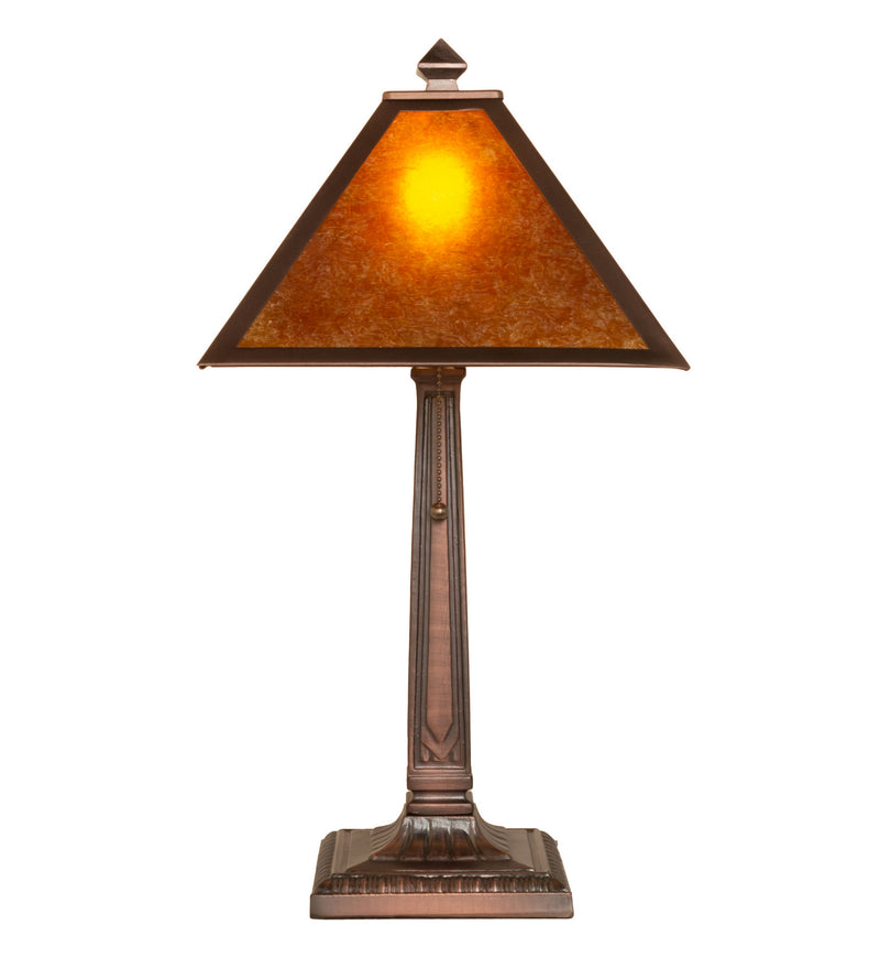 Meyda Tiffany 248804 One Light Table Lamp, Mahogany Bronze