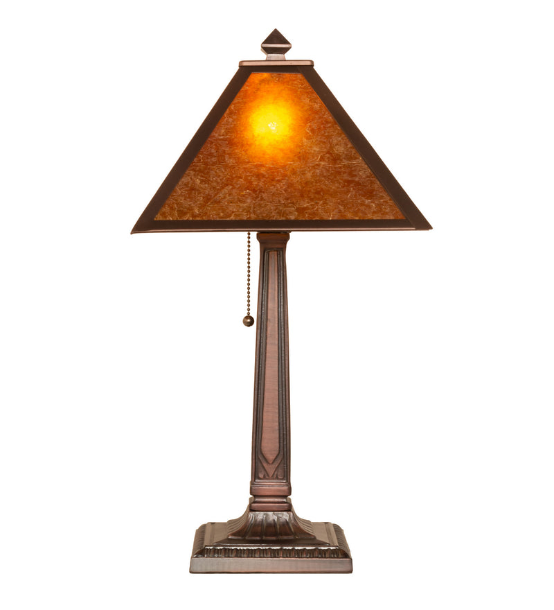 Meyda Tiffany 248804 One Light Table Lamp, Mahogany Bronze