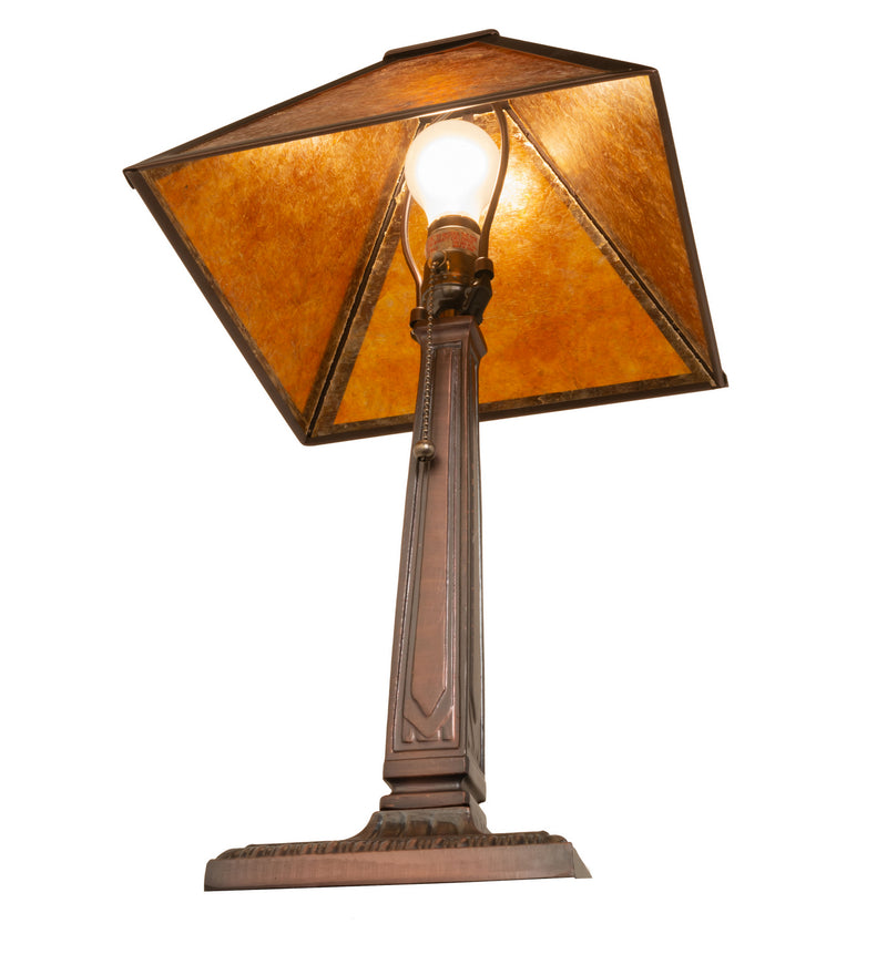Meyda Tiffany 248804 One Light Table Lamp, Mahogany Bronze