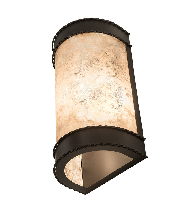 Meyda Tiffany 249768 Two Light Wall Sconce, Old Wrought Iron
