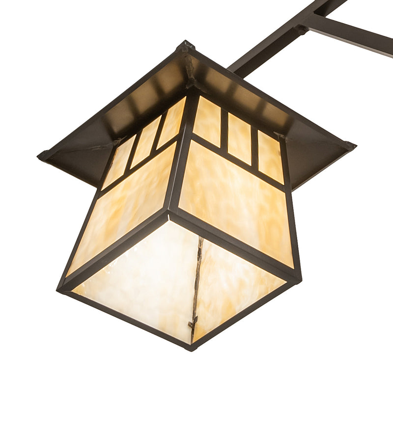 Meyda Tiffany 250681 Four Light Chandelier, Craftsman Brown