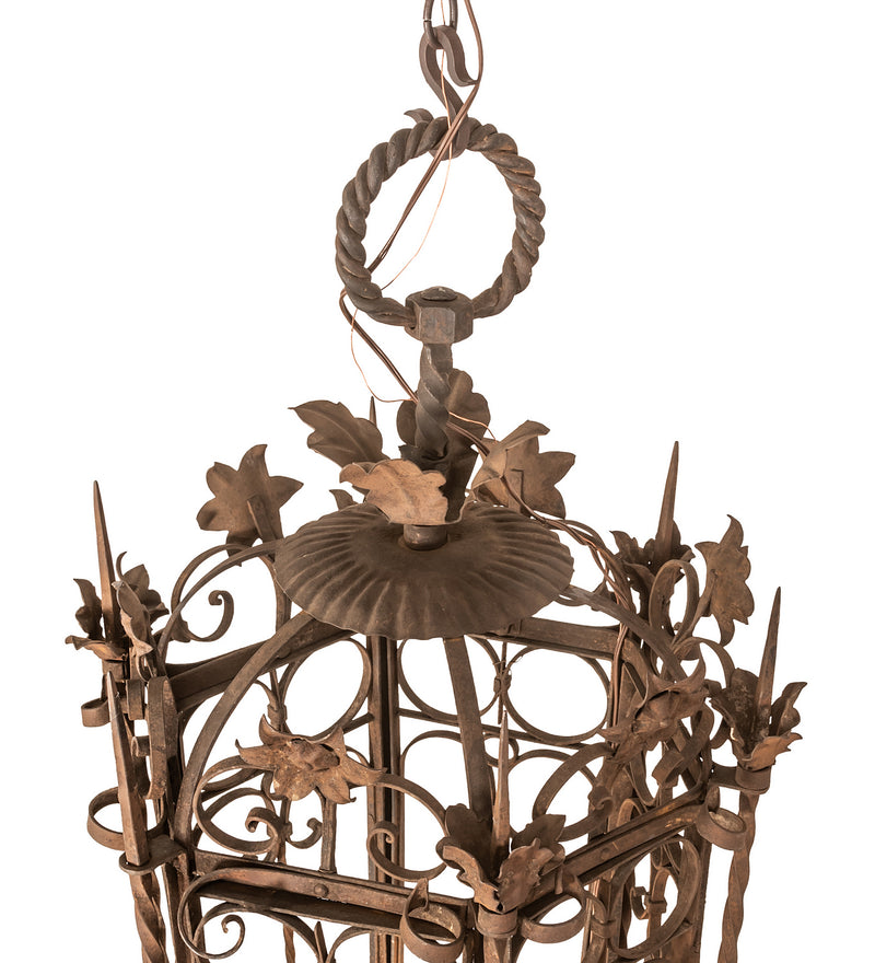 Meyda Tiffany 250746 Three Light Chandelier, Gilded Tobacco