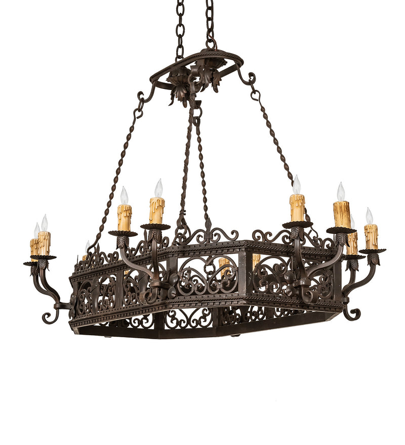 Meyda Tiffany 250747 12 Light Chandelier, Oil Rubbed Bronze