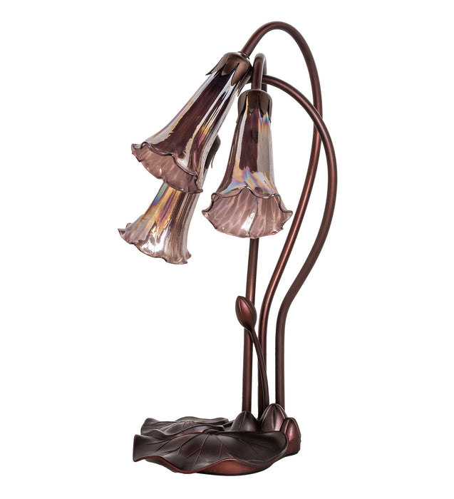 Meyda Tiffany 250826 Three Light Accent Lamp, Mahogany Bronze