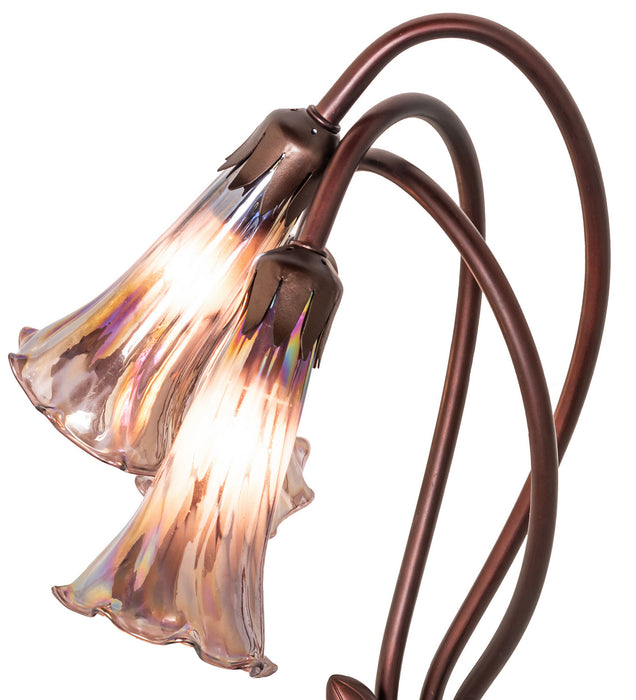 Meyda Tiffany 250826 Three Light Accent Lamp, Mahogany Bronze