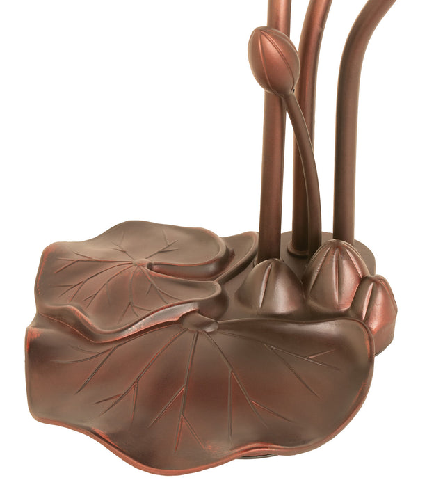 Meyda Tiffany 250826 Three Light Accent Lamp, Mahogany Bronze
