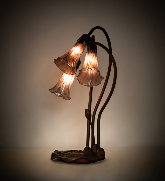 Meyda Tiffany 250826 Three Light Accent Lamp, Mahogany Bronze