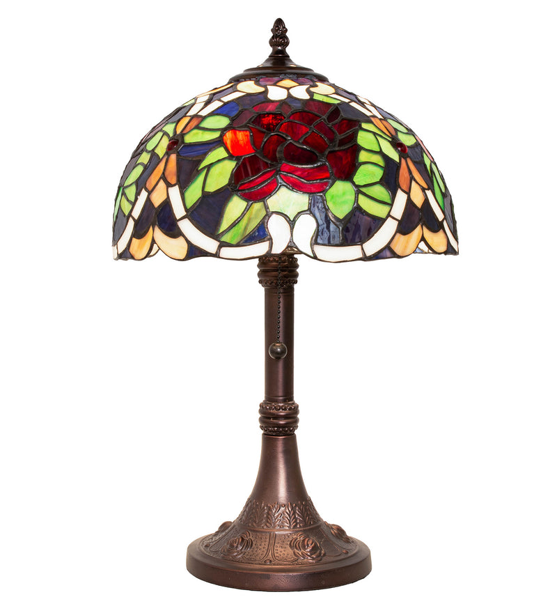 Meyda Tiffany 251062 One Light Table Lamp, Mahogany Bronze