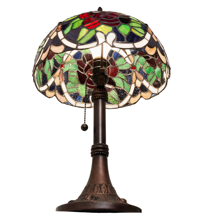 Meyda Tiffany 251062 One Light Table Lamp, Mahogany Bronze