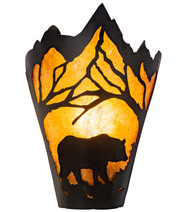 Meyda Tiffany 251248 One Light Wall Sconce, Textured Black