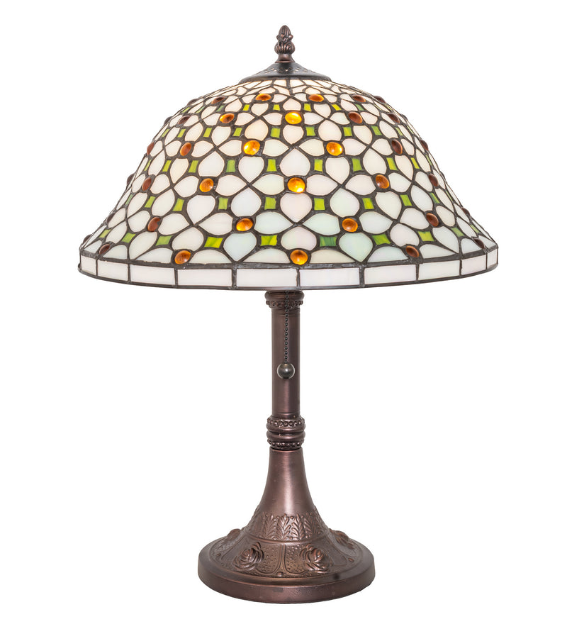 Meyda Tiffany 251312 One Light Table Lamp, Mahogany Bronze