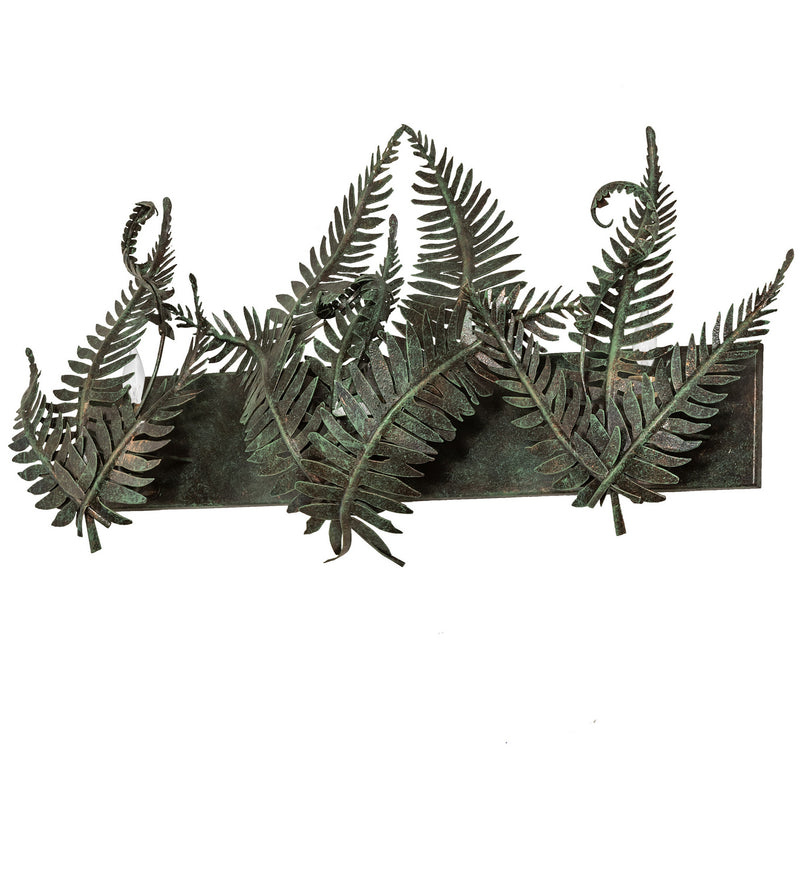 Meyda Tiffany 251415 Three Light Vanity, Fiddlehead Green