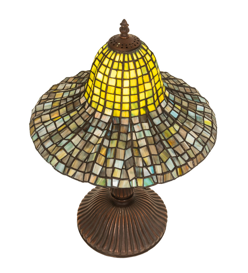 Meyda Tiffany 49165 One Light Table Lamp, Mahogany Bronze