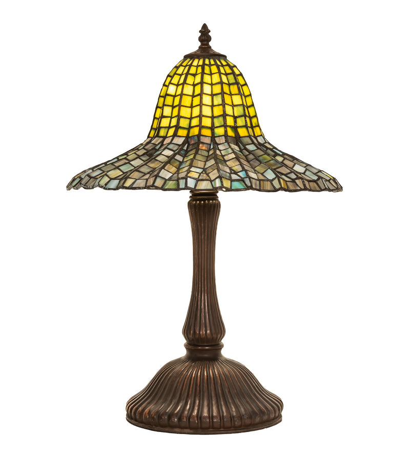 Meyda Tiffany 49165 One Light Table Lamp, Mahogany Bronze