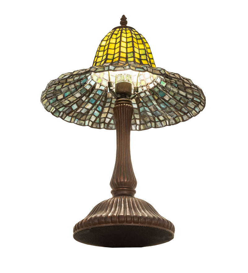 Meyda Tiffany 49165 One Light Table Lamp, Mahogany Bronze
