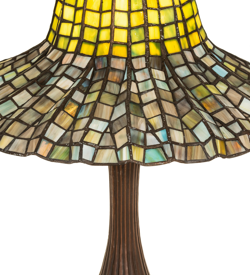 Meyda Tiffany 49165 One Light Table Lamp, Mahogany Bronze