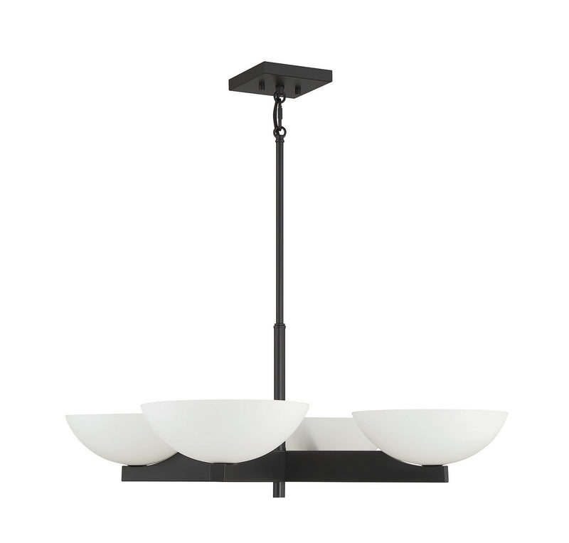 Savoy House 1-1613-4-89 Four Light Chandelier, Matte Black