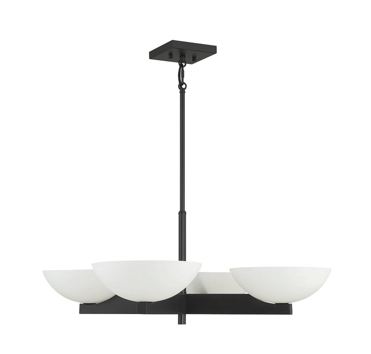 Savoy House 1-1613-4-89 Four Light Chandelier, Matte Black