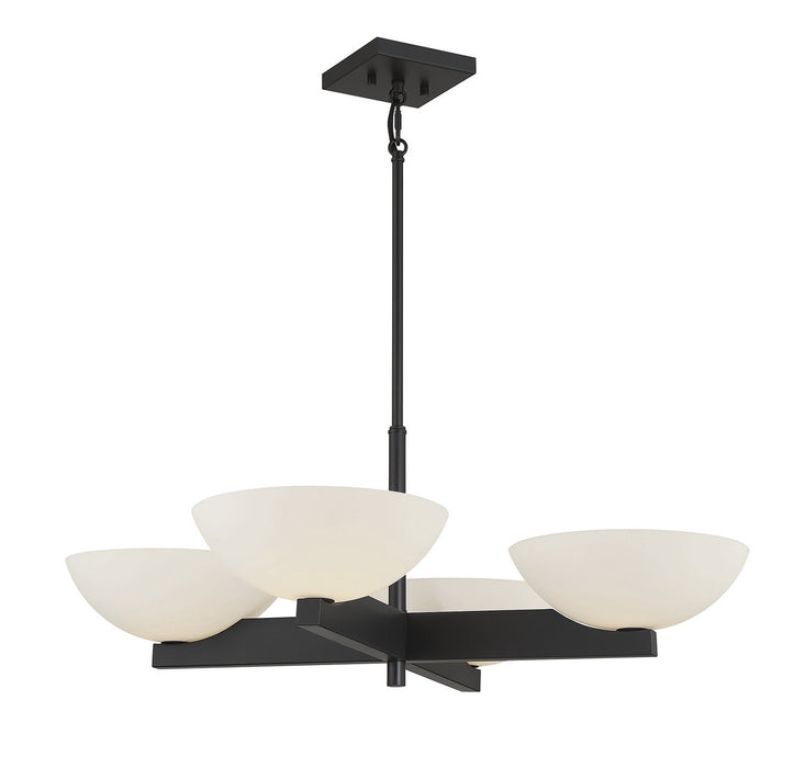 Savoy House 1-1613-4-89 Four Light Chandelier, Matte Black