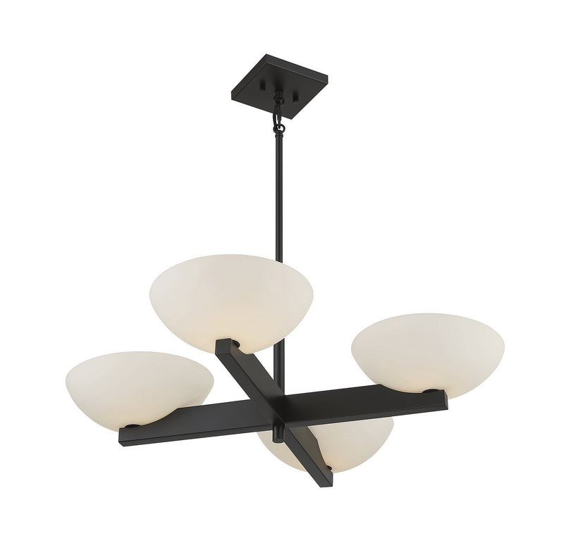 Savoy House 1-1613-4-89 Four Light Chandelier, Matte Black