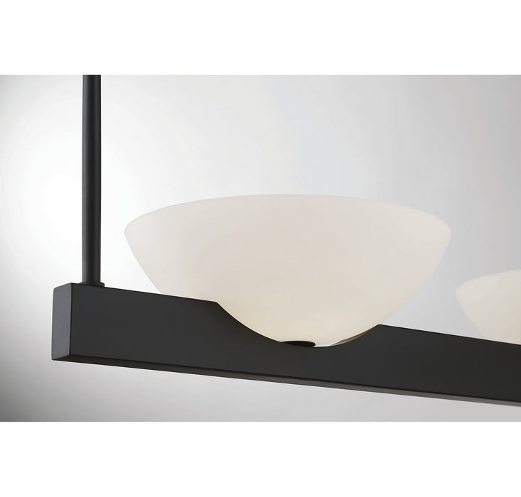 Savoy House 1-1614-3-89 Three Light Linear Chandelier, Matte Black