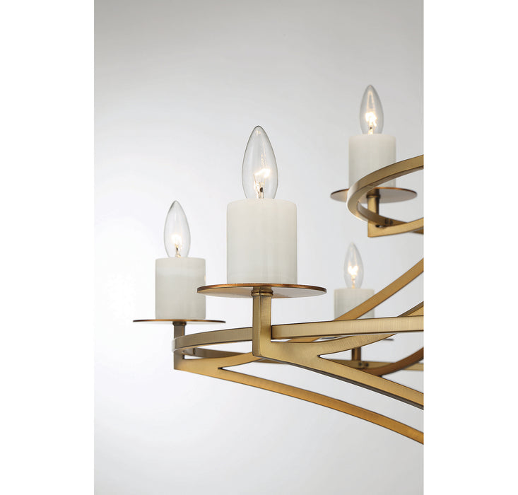 Savoy House 1-1672-12-322 12 Light Chandelier, Warm Brass