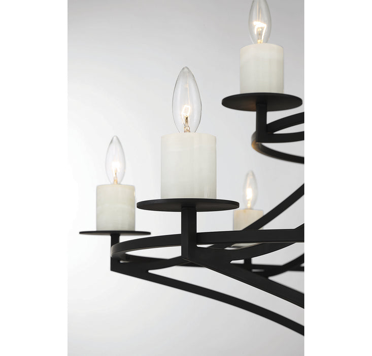 Savoy House 1-1672-12-89 12 Light Chandelier, Matte Black