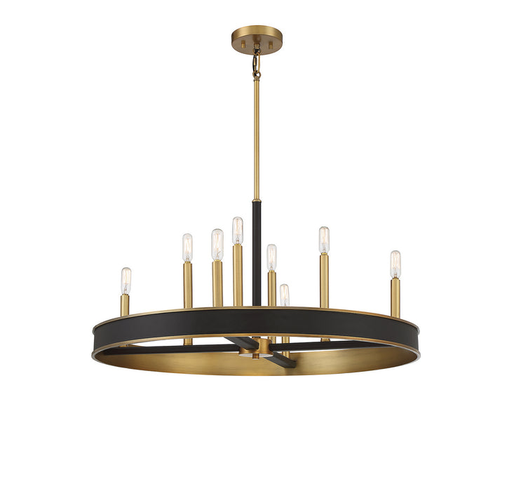 Savoy House 1-1716-8-322 Eight Light Chandelier, Warm Brass