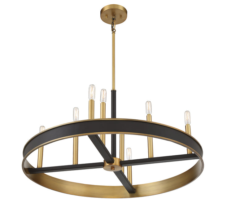 Savoy House 1-1716-8-322 Eight Light Chandelier, Warm Brass