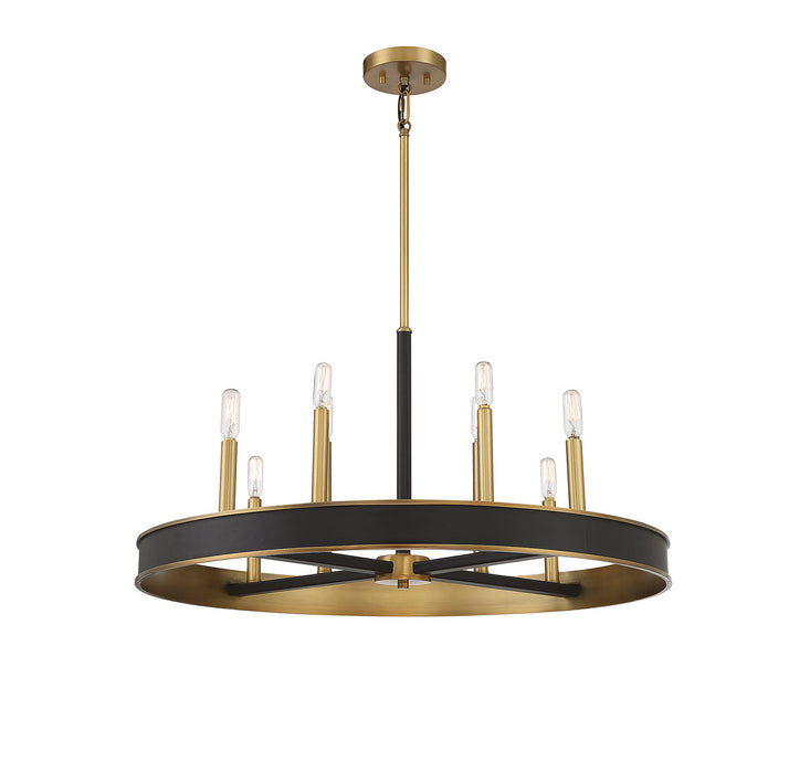 Savoy House 1-1716-8-322 Eight Light Chandelier, Warm Brass