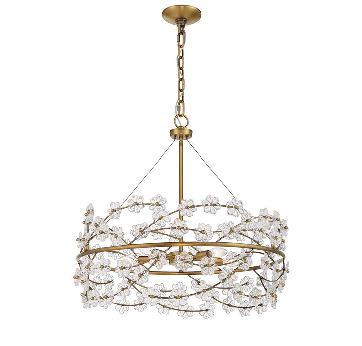 Savoy House 1-1727-5-322 Five Light Chandelier, Warm Brass