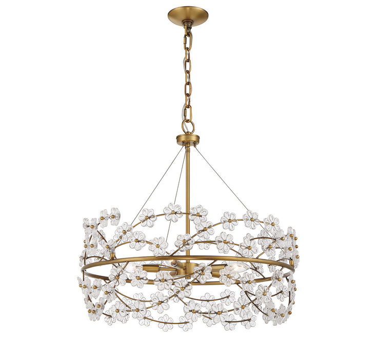 Savoy House 1-1727-5-322 Five Light Chandelier, Warm Brass