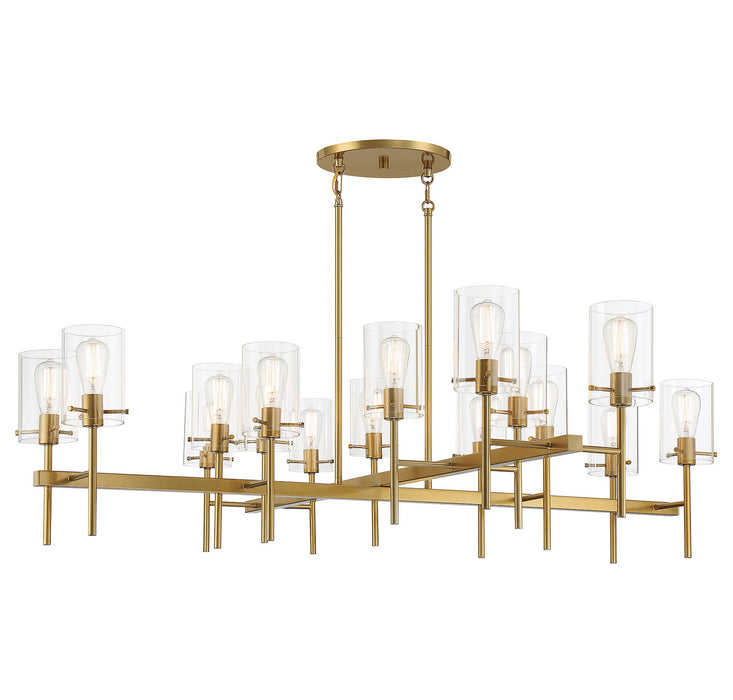 Savoy House 1-1800-16-171 16 Light Chandelier, Burnished Brass