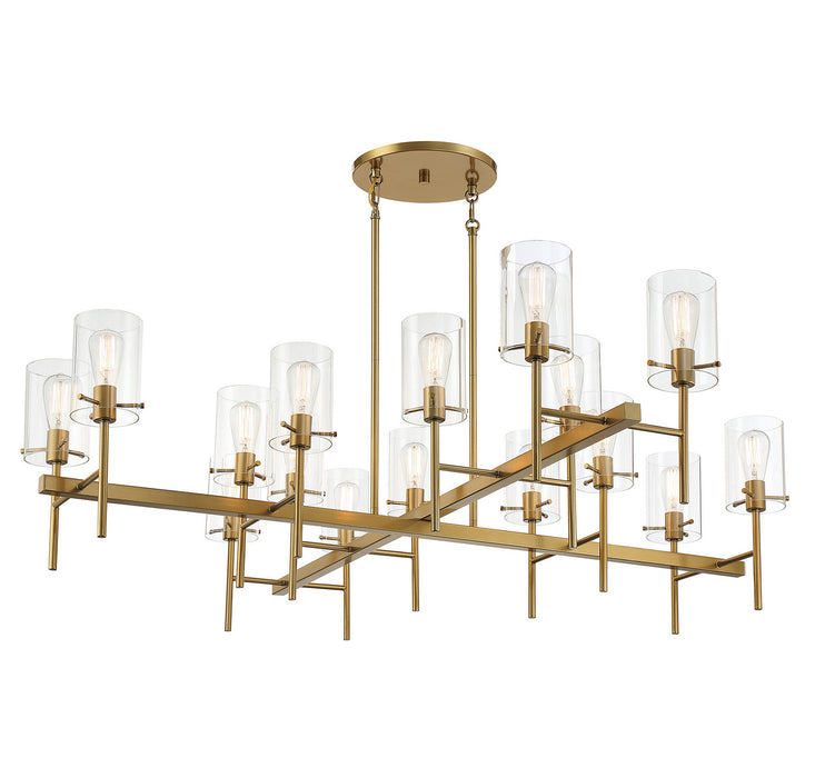 Savoy House 1-1800-16-171 16 Light Chandelier, Burnished Brass