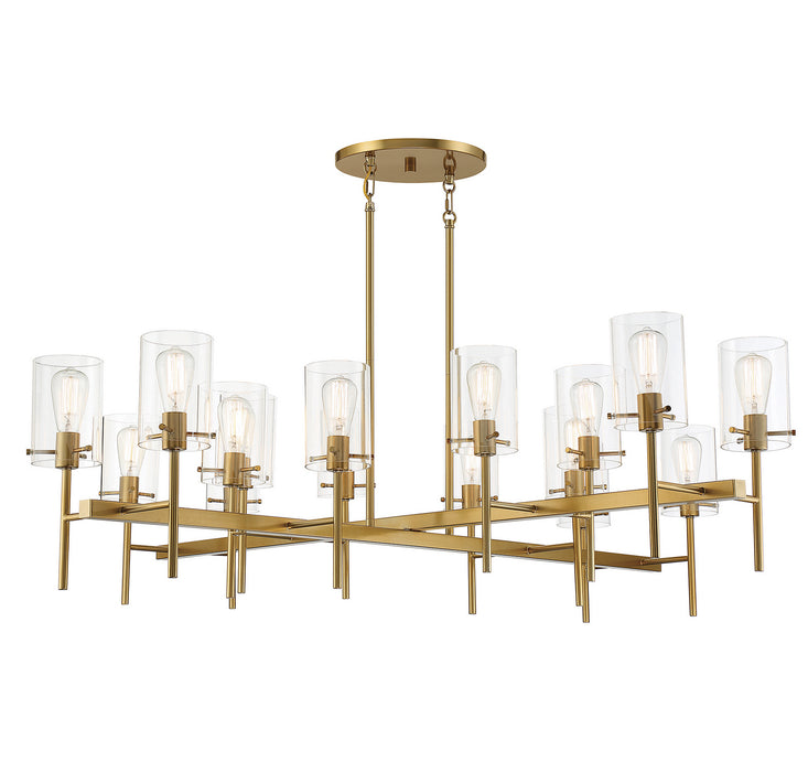 Savoy House 1-1800-16-171 16 Light Chandelier, Burnished Brass