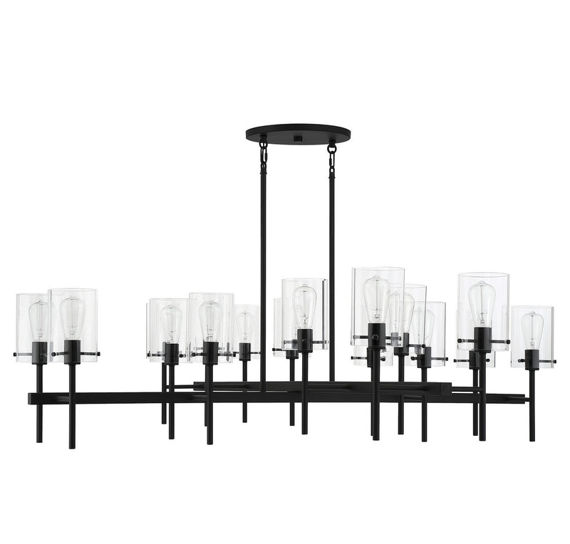 Savoy House 1-1800-16-89 16 Light Chandelier, Matte Black