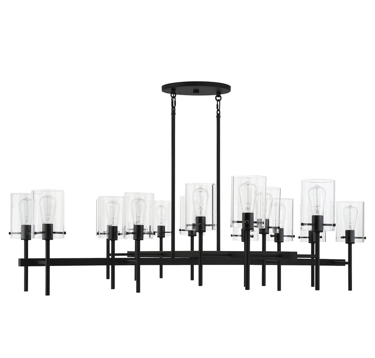 Savoy House 1-1800-16-89 16 Light Chandelier, Matte Black