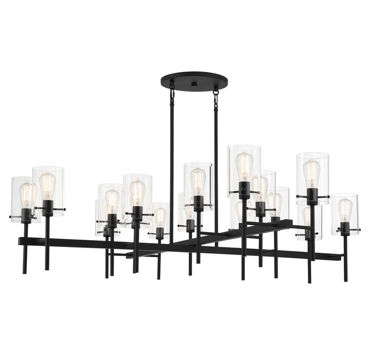 Savoy House 1-1800-16-89 16 Light Chandelier, Matte Black