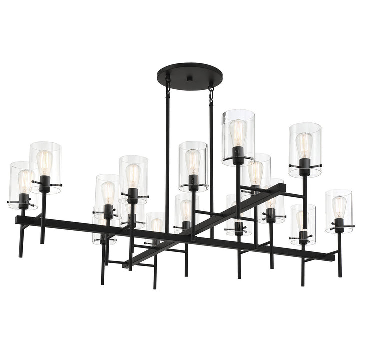 Savoy House 1-1800-16-89 16 Light Chandelier, Matte Black