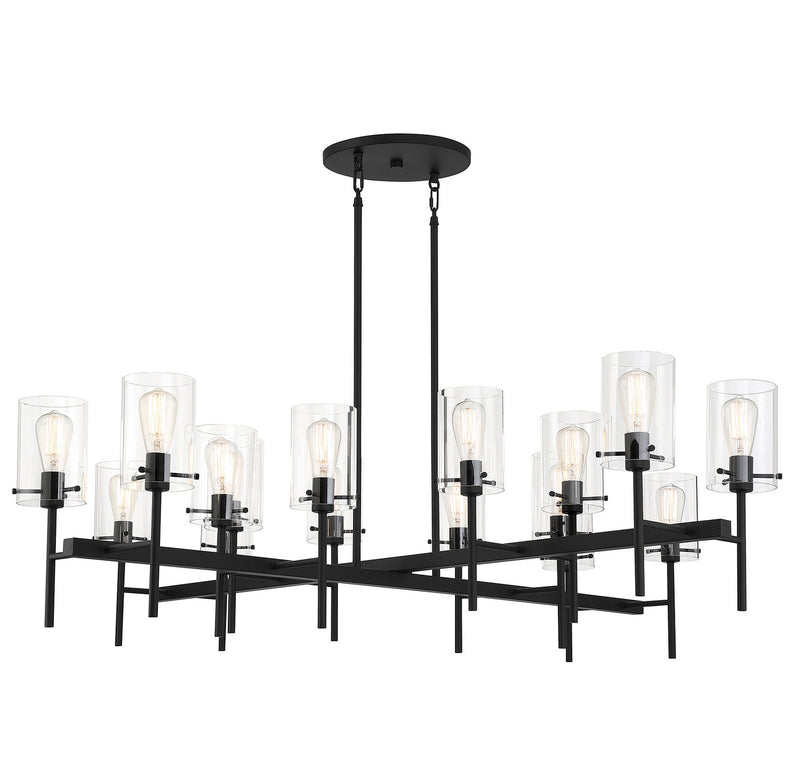 Savoy House 1-1800-16-89 16 Light Chandelier, Matte Black