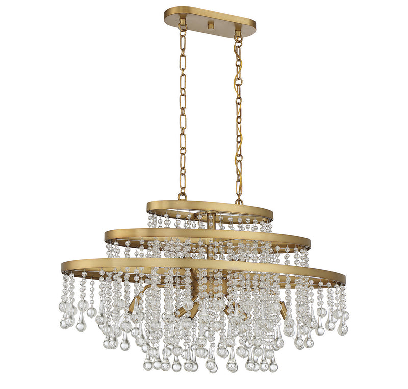 Savoy House 1-1867-10-322 Ten Light Chandelier, Warm Brass