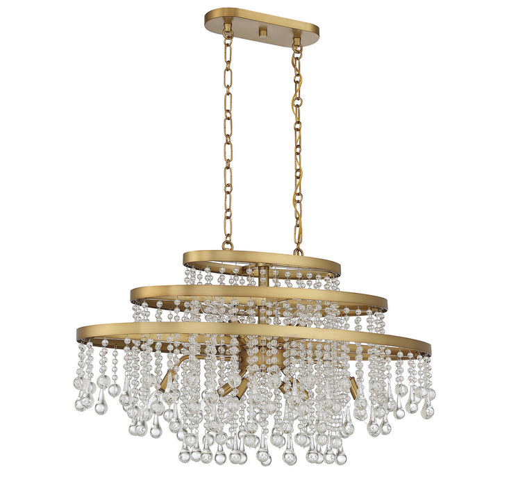Savoy House 1-1867-10-322 Ten Light Chandelier, Warm Brass