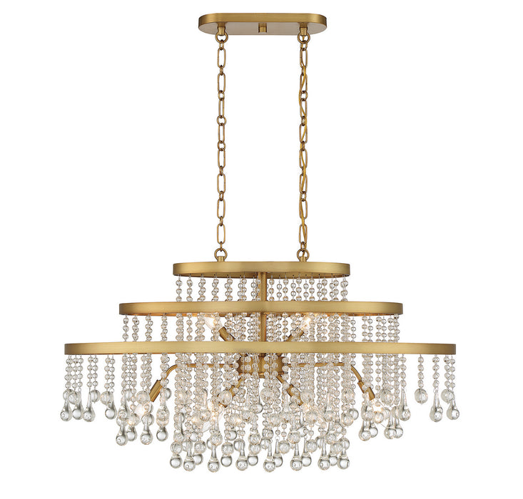 Savoy House 1-1867-10-322 Ten Light Chandelier, Warm Brass